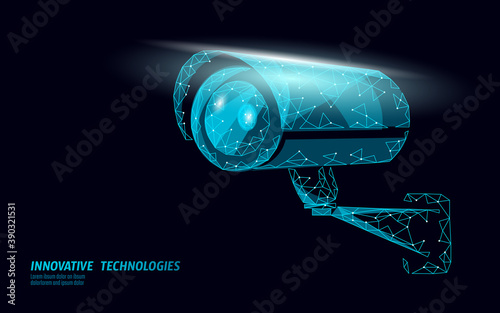 CCTV privacy control digital camera. Business security video looking graphic danger monitor. Equipment privacy warning concept vector illustration
