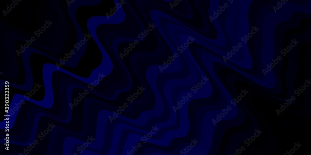 Dark BLUE vector pattern with curved lines. Dark BLUE vector pattern with curved lines.