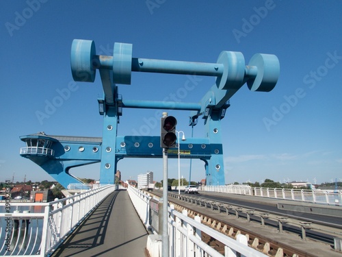 steel structure of a road bridge