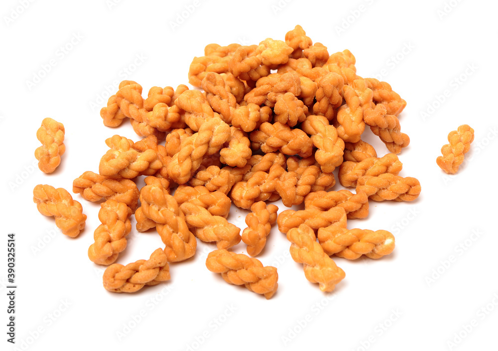 Chinese fried dough twist on white background Chinese fried dough twist on white background