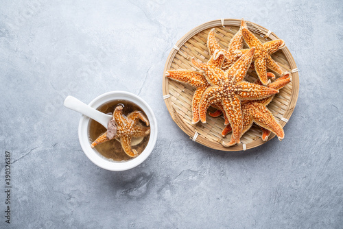 Chinese Food Herbal Diet Health Soup Starfish Stewed Pork Soup