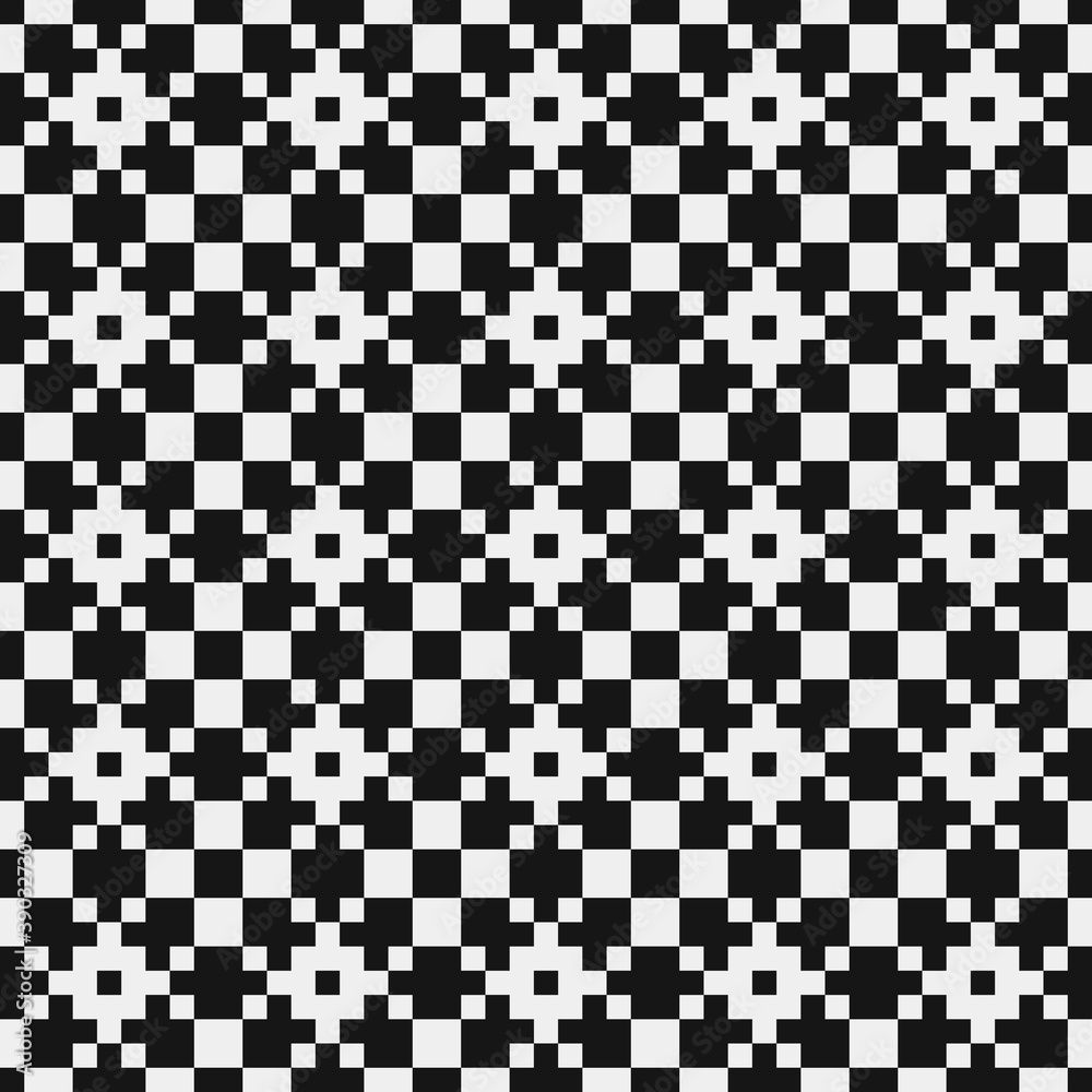 Fototapeta premium Abstract Cross Pattern Dots Logo generative computational art illustration