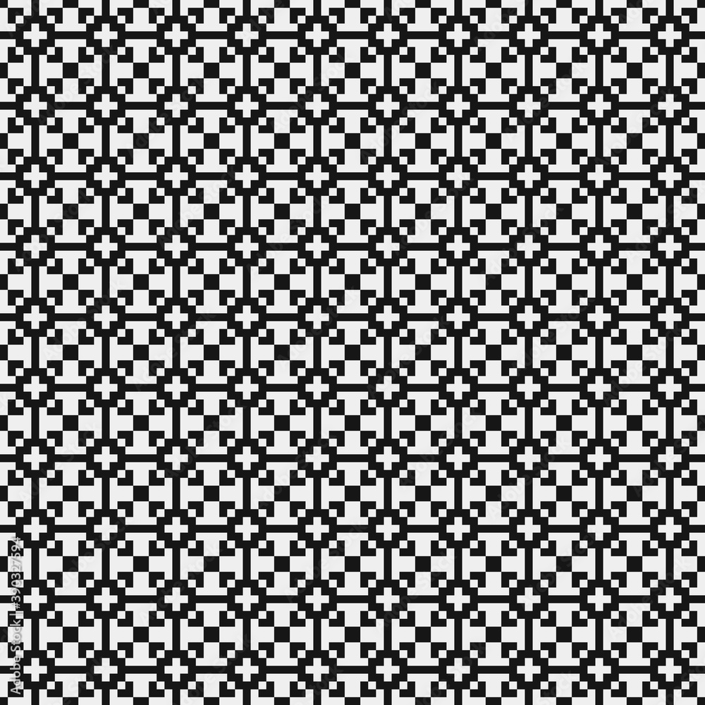 Fototapeta premium Abstract Cross Pattern Dots Logo generative computational art illustration