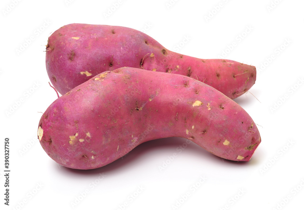 sweet potato on the white background sweet potato on the white background