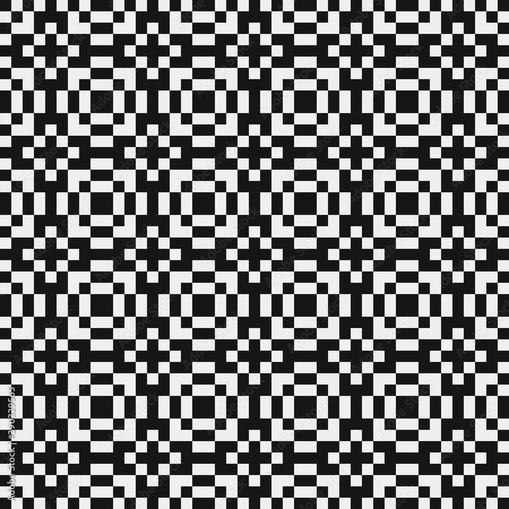 Fototapeta premium Abstract Cross Pattern Dots Logo generative computational art illustration