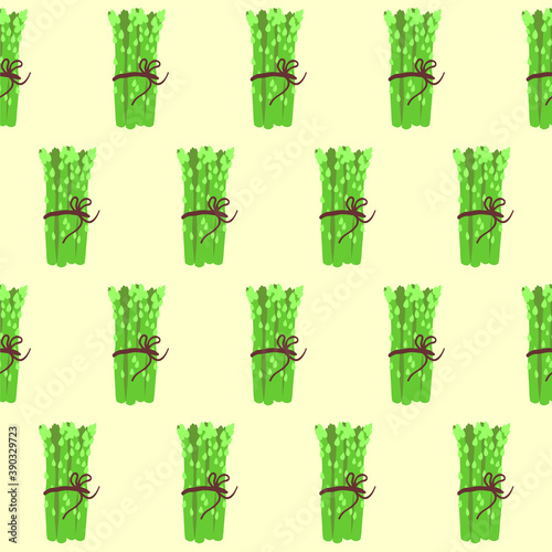 Pattern asparagus, hand drawn vector illustration