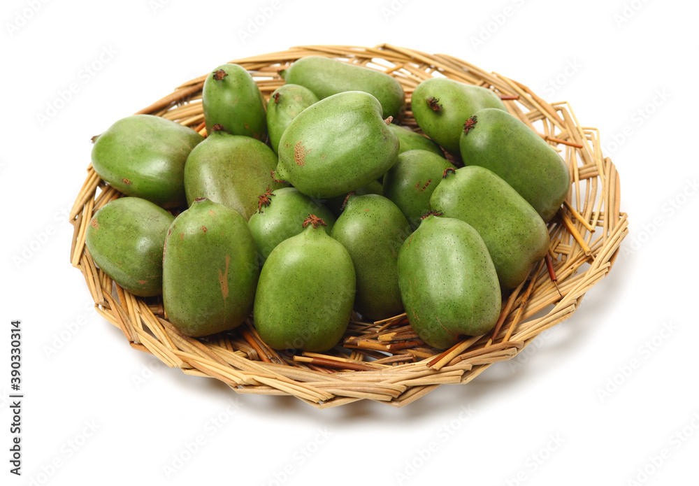 mini kiwi baby fruit (actinidia arguta) on white background mini kiwi baby fruit (actinidia arguta) on white background