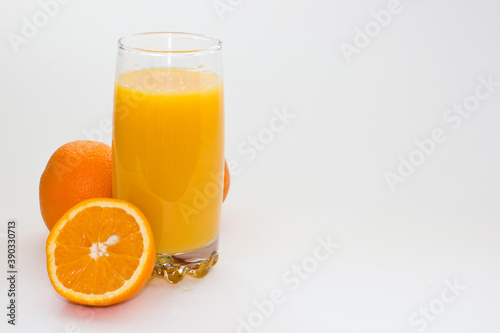 a glass of freshly squeezed orange juice