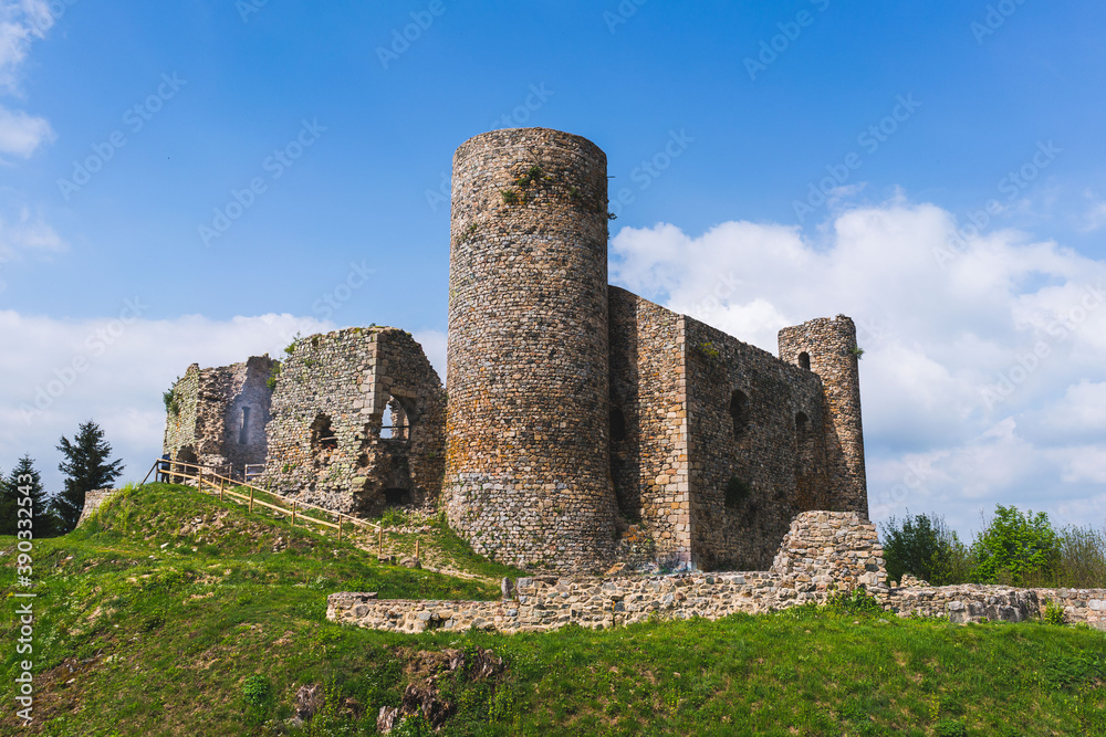 ruins of old medieval castle in europe