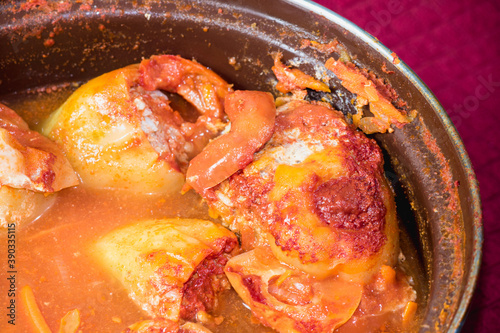 Stuffed pepper with meat and vegetables