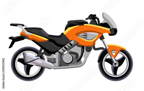 Vector sport bike motorcycle isolated on white background