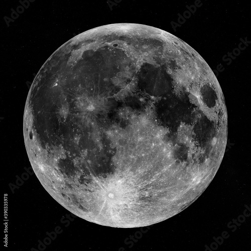 Fototapeta Naklejka Na Ścianę i Meble -  Craters in the surface of the Moon. Elements of this image furnished by NASA's Scientific Visualization Studio.