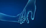Big hands holding small hands background image, illustration background, illustration rendering