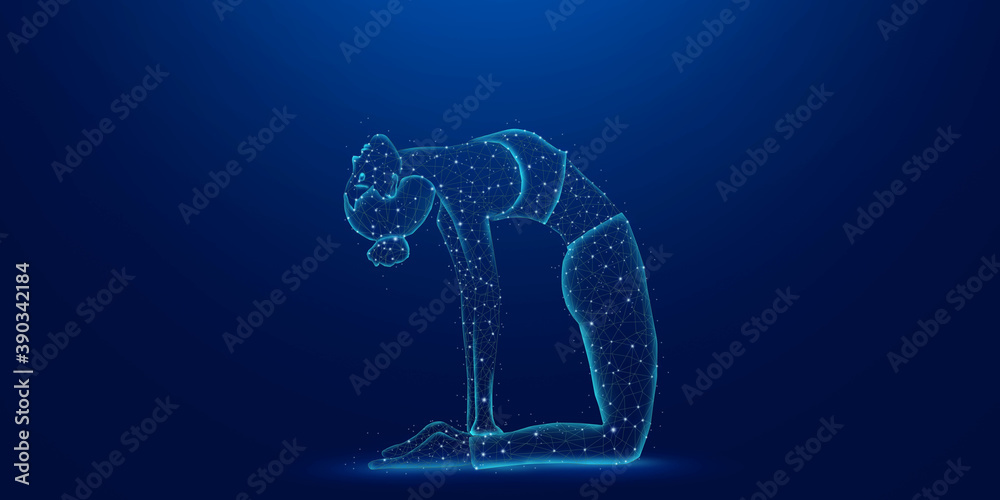 Fitness yoga background image, illustration background, illustration rendering