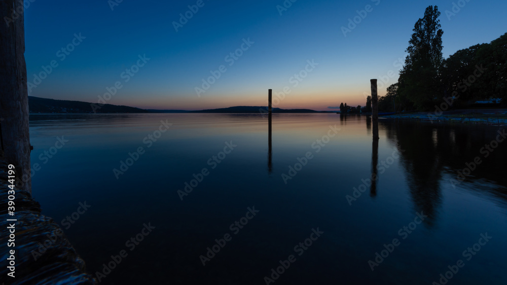 Sunset on Lake Untersee (Lake Constance), in Reichenau, Germany