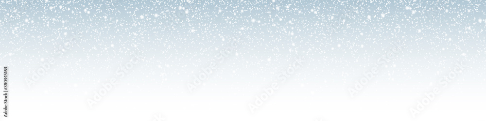 Christmas Background. Snow and Snowflakes on Winter Background. Snowfall. Xmas. Vector illustration
