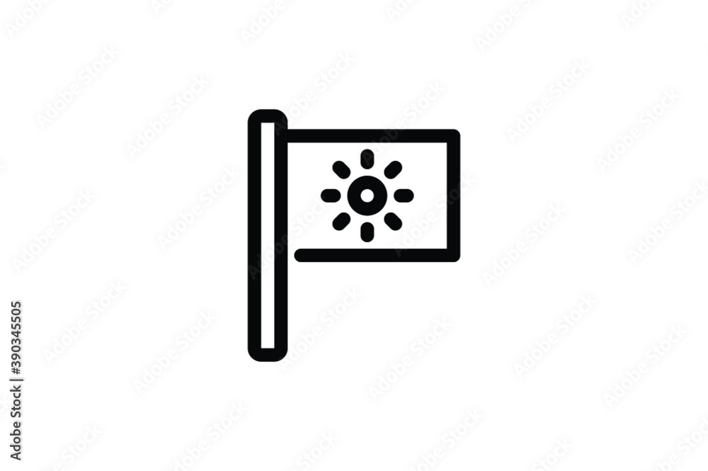 Summer Holiday Icon - Flag Summer Holiday Icon - Flag