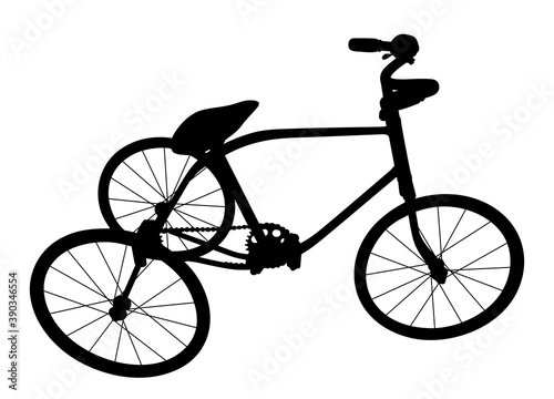 A Silhouette of the children tricycle.