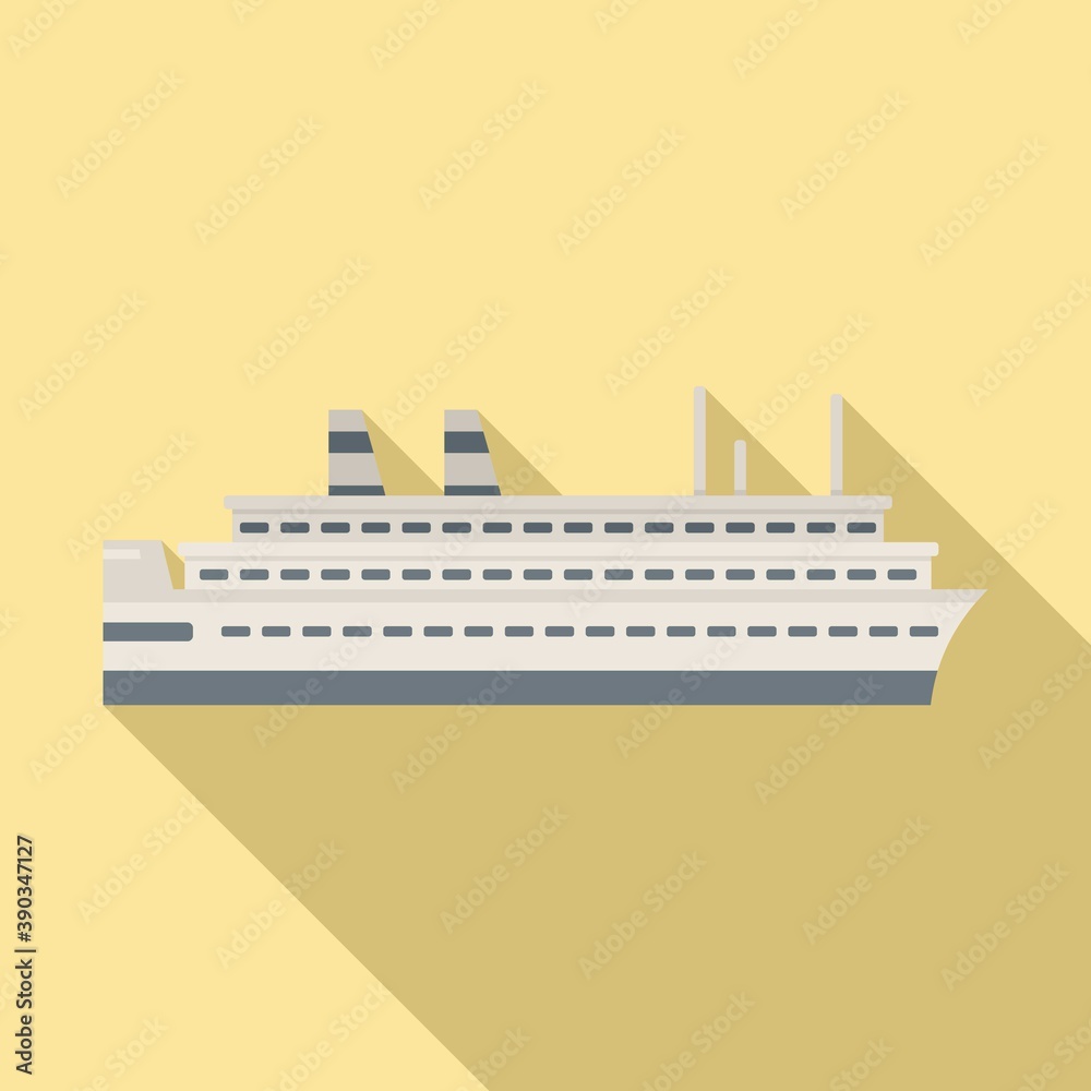 Marine cruise icon. Flat illustration of marine cruise vector icon for web design