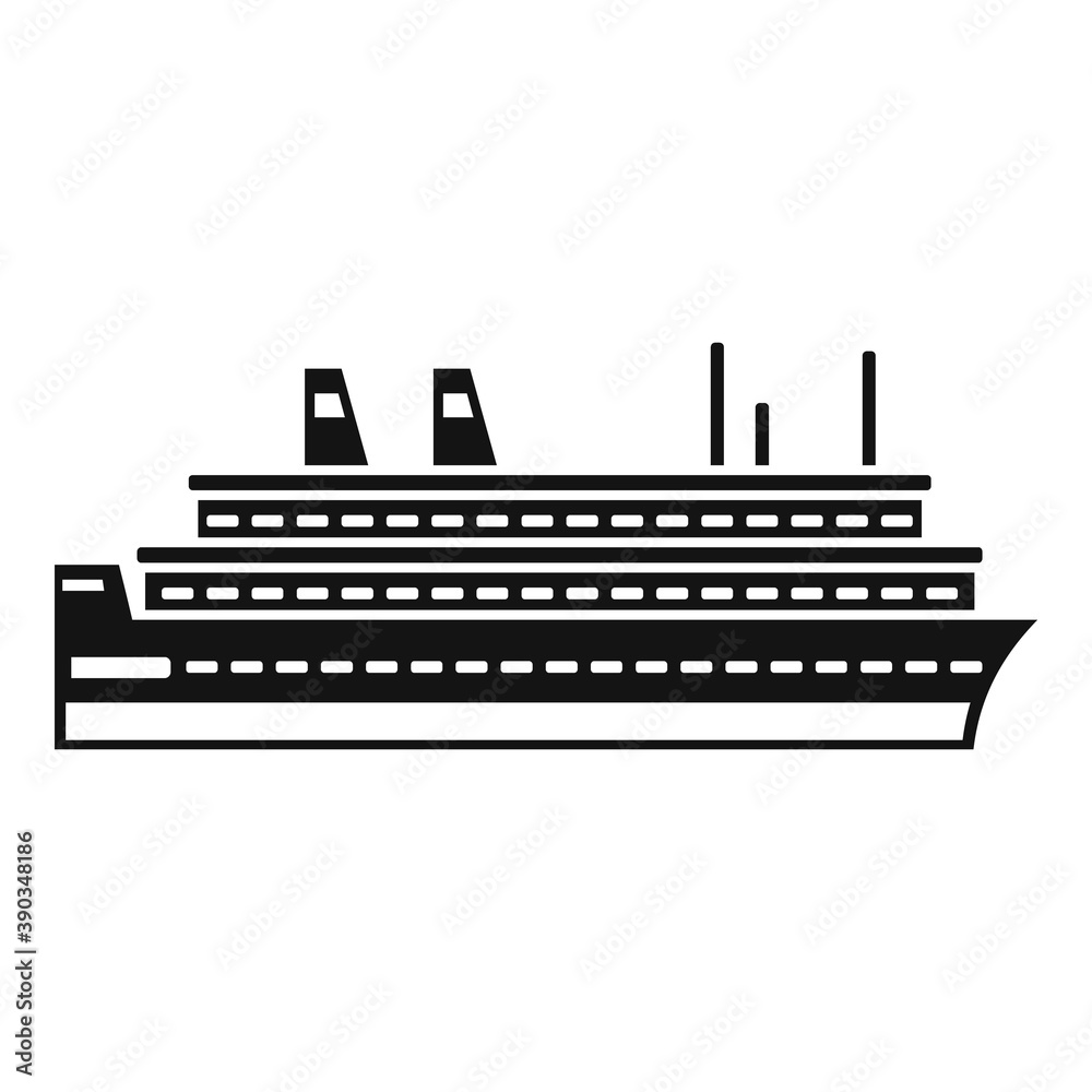 Marine cruise icon. Simple illustration of marine cruise vector icon for web design isolated on white background