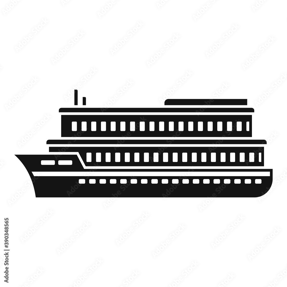 River cruise icon. Simple illustration of river cruise vector icon for web design isolated on white background River cruise icon. Simple illustration of river cruise vector icon for web design isolated on white background