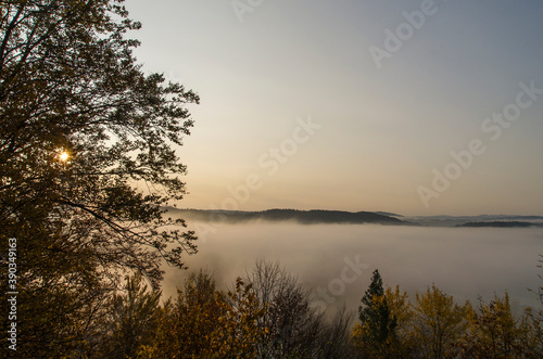 Fototapeta Naklejka Na Ścianę i Meble -  Mgły o poranku - Bieszczady 