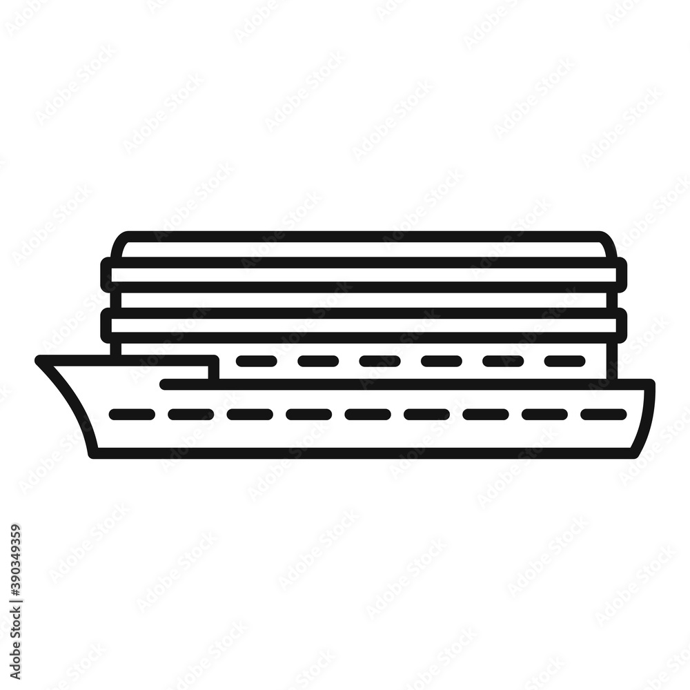 Passenger cruise icon. Outline passenger cruise vector icon for web design isolated on white background Passenger cruise icon. Outline passenger cruise vector icon for web design isolated on white background