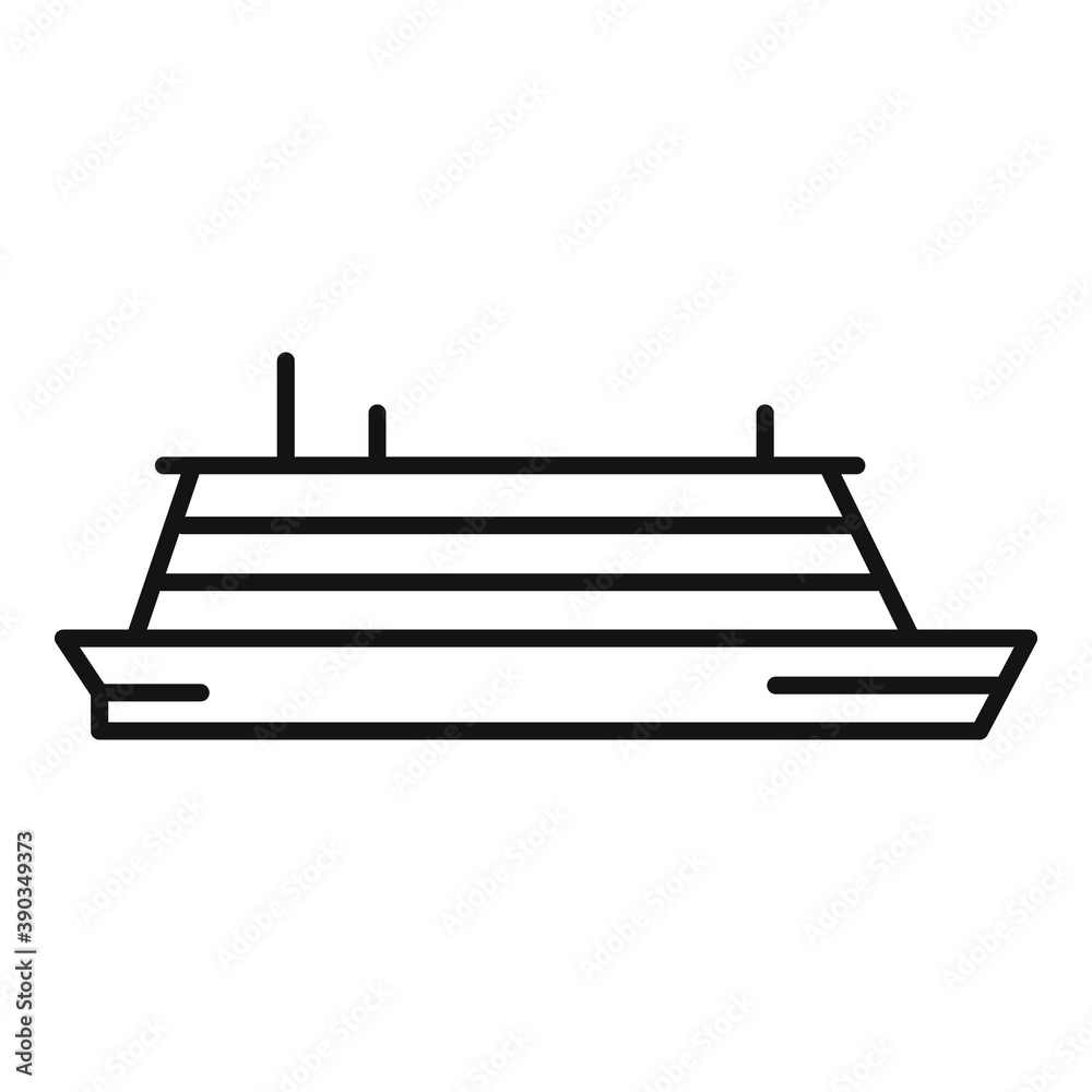 Water cruise icon. Outline water cruise vector icon for web design isolated on white background Water cruise icon. Outline water cruise vector icon for web design isolated on white background