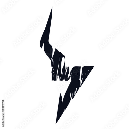 Lightning bolt hurricane vortex tornado logo icon scratches symbol sign Hand drawn brush Cartoon modern tech design children style Fashion print clothes apparel greeting invitation card banner poster