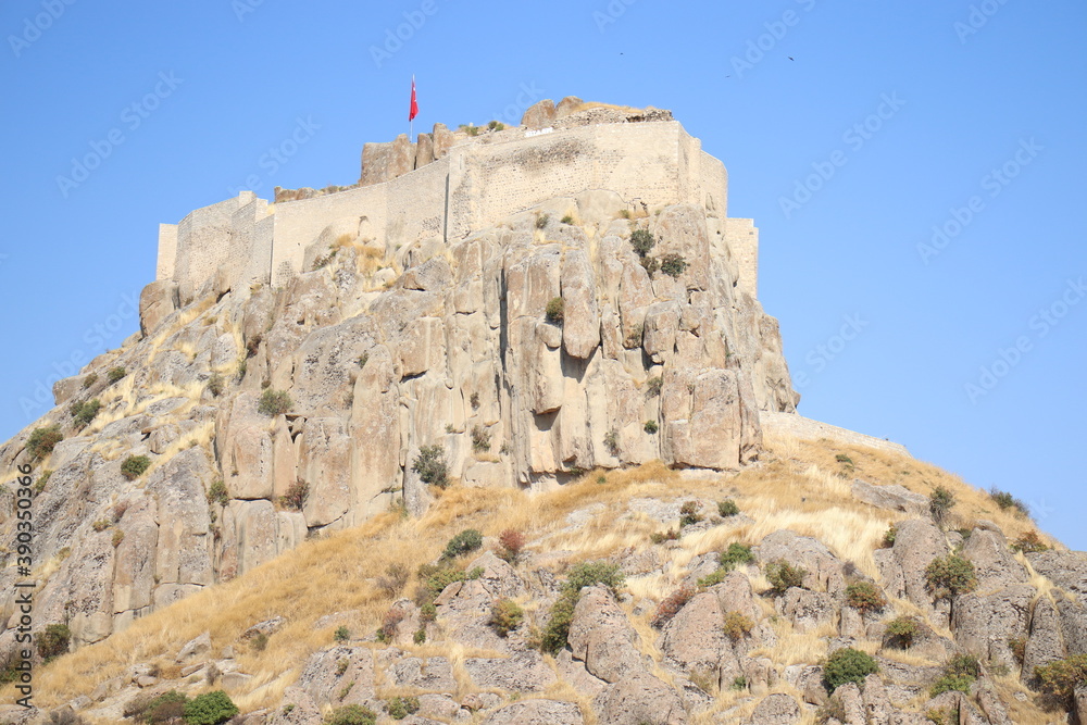 Historical Pertek Castle in the Dam Lake of Pertek District of Tunceli Province