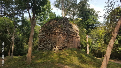 Cambodia. Prasat Bos Ream. The city of Sambor Prei Kuk, a Hindu temple of the 7th-8th centuries. Before the Angkor period. Kampong Thom province. Kampong Thom city. photo