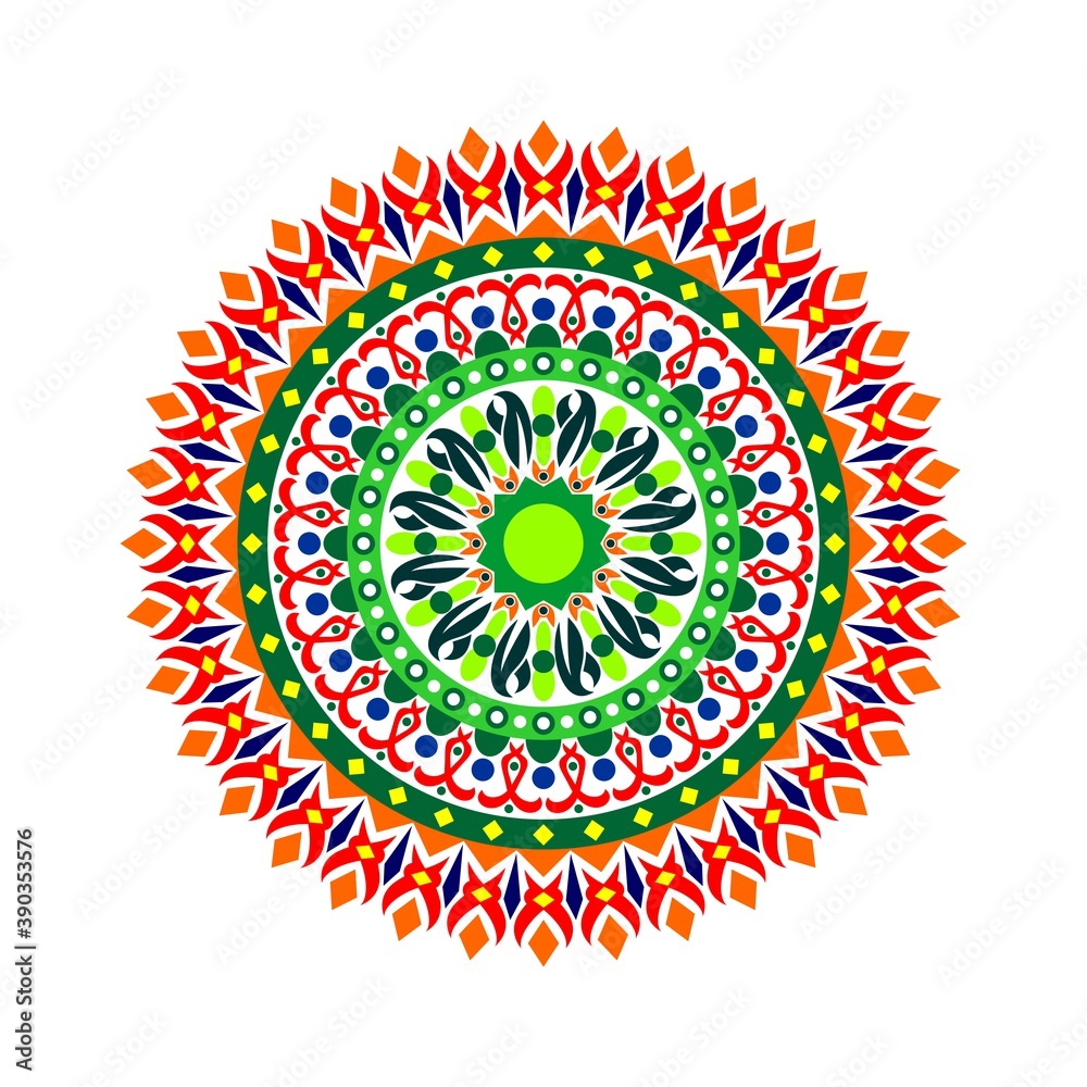 This is a work of mandala art made in as much detail as possible and combined with fariatic colors to create the maximum shape. files in eps format.