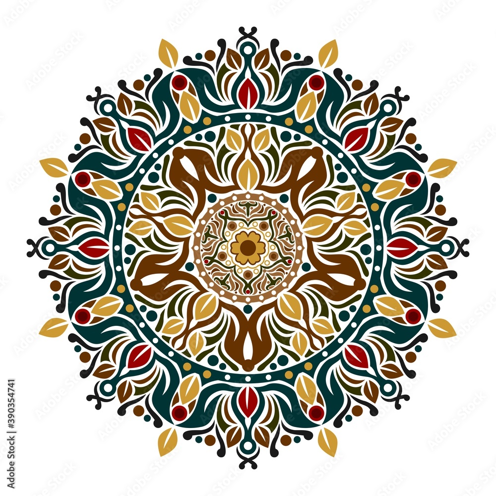 This is a work of mandala art made in as much detail as possible and combined with fariatic colors to create the maximum shape. files in eps format.