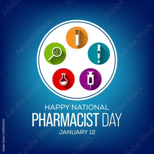 Vector illustration on the theme of National Pharmacist day observed each year on January 12th.