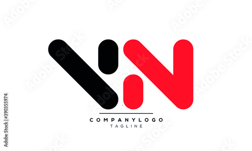 Alphabet letters Initials Monogram logo VN or NV photo
