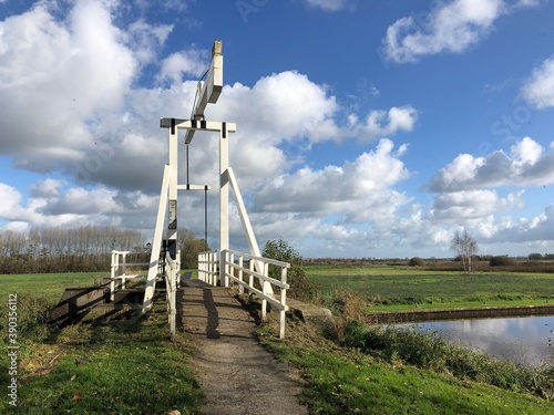 A bridge over a canal in a nature reserve around Wolvega