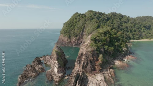 aerial view of terengganu kapas island in malaysia with beautiful scenery
