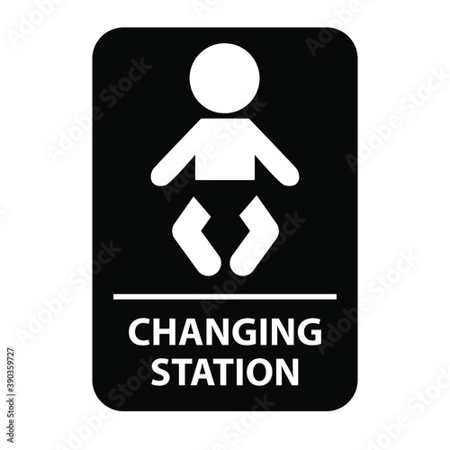 Toilet symbol. Baby changing station. Eps10 vector illustration