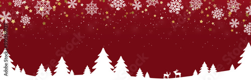 christmas background with snow fall and trees © picoStudio