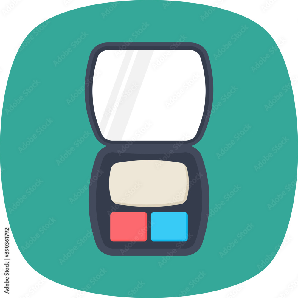 Eyeshadows palette for eye makeup flat vector icon
Eyeshadows palette for eye makeup flat vector icon