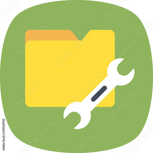 
Folder with spanner, folder preferences icon 

