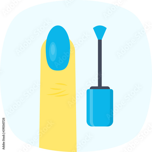 
Nail with nail paint applicator, grooming concept
