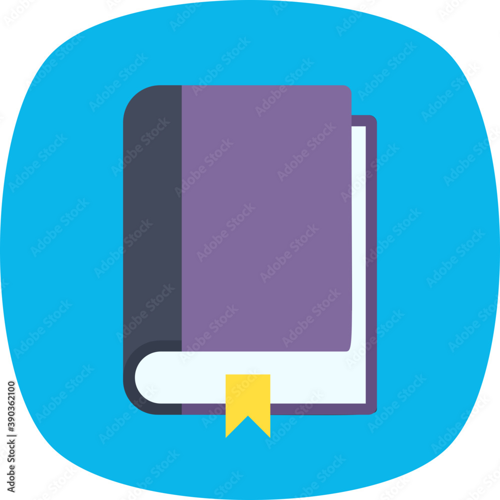 Flat icon design of closed book, education concept
Flat icon design of closed book, education concept