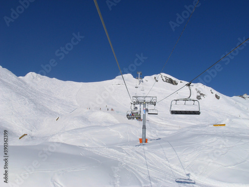 Sessellift, Alpen, Schweiz