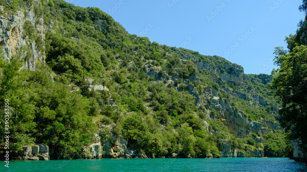 View on the Verdon river and its canyon, Provence