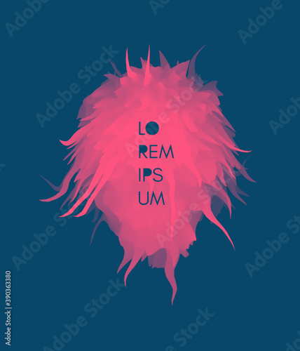 3d element with prickles. Crystal, mineral or stone. Isometric 3d frozen spike. Floral art in futuristic style. Design template with place for text. Vector illustration.