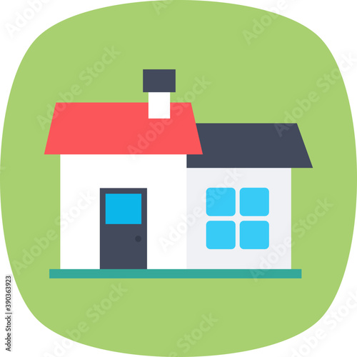 
Multistory building, architecture and building exterior flat icon
