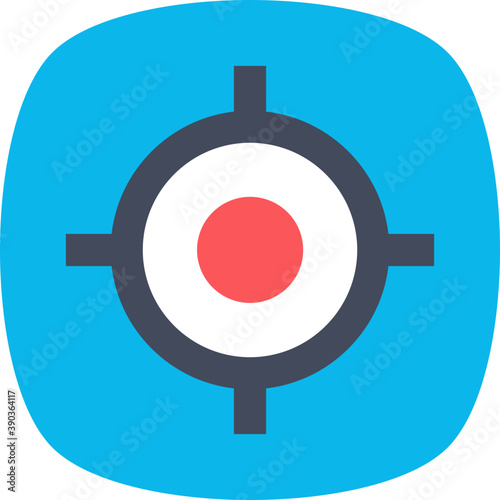 
Centralized focal point flat icon
