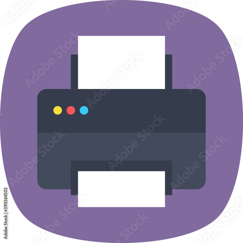 
A printer or a fax machine flat icon
