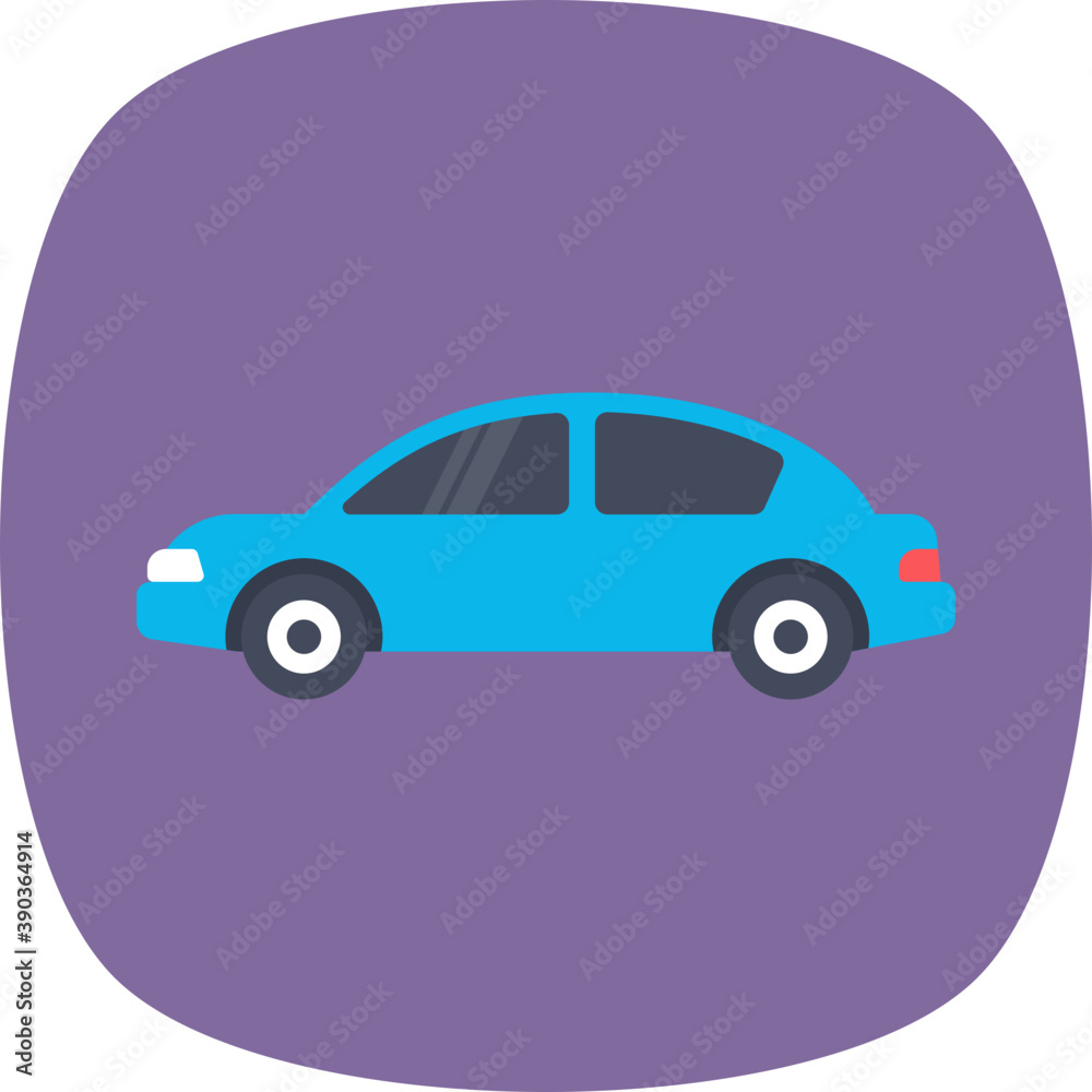 
Flat icon design of sedan car
